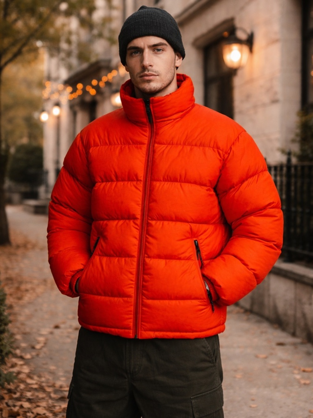 Vintage 70s White Stag Orange Puffer Jacket Men’s XL Retro Ski Gorpcore Coat